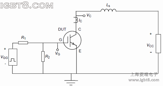 Circuit for testing safe operating pulse width at load short circuit (SCSOA1)